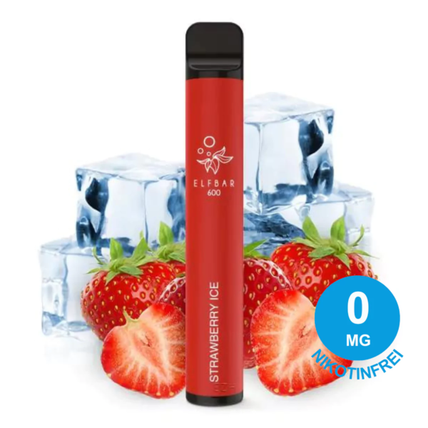 ELFBAR 600 - Strawberry Ice 0mg Nikotinfrei