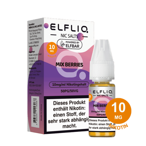 Second image of ELFLIQ by Elfbar - Mix Berries 10mg Nikotin (10ml)