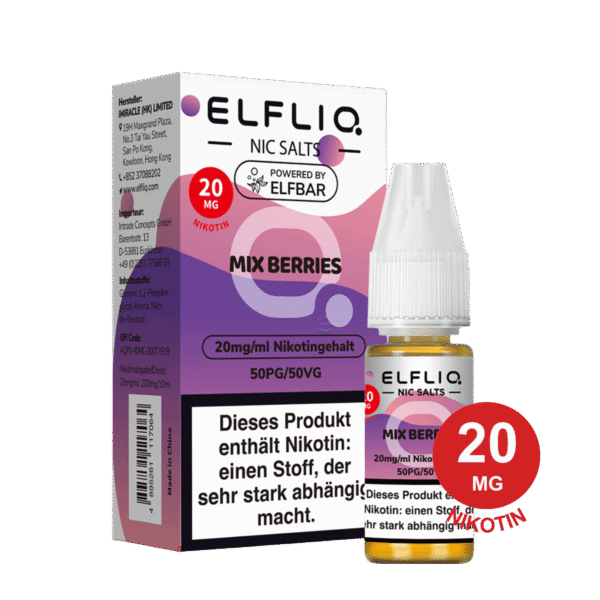 Second image of ELFLIQ by Elfbar - Mix Berries 20mg Nikotin (10ml)