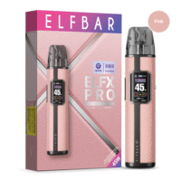 ELFBAR ELFX Pro Classic Edition Pink – Refillable Pod Starter Kit mit 45 Watt Leistung, QUAQ Dual Mesh Coil, Farbdisplay. Hochwertiges Vape-Gerät zum Wiederbefüllen für intensiven Geschmack und maximale Kontrolle.