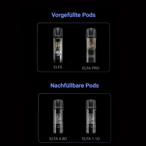 Second image of ELFBAR ELFA Master Basisgerät – Black Knight (850mAh)